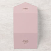All Inclusive BLUSH PINK FOTO Wedding RSVP In One Einladung (Außenbereich)