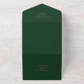 All Inclusive Emerald Green Simple Wedding RSVP In One Einladung (Außenbereich)