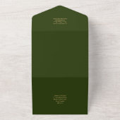All Inclusive Green Gold FOTO Wedding RSVP All In One Einladung (Außenbereich)