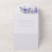 All Inclusive Lila Wisteria Floral Wedding RSVP All In One Einladung (Außenbereich)