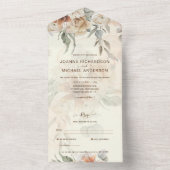 All Inclusive Pampas Grass BOHO Wedding RSVP In One Einladung (Innen Boden)