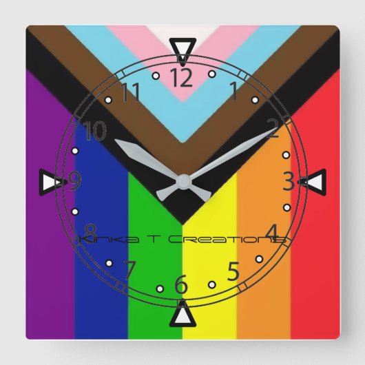 All Inclusive Quadratische Wanduhr (Vorderseite)