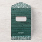 All Inclusive Rustic Green Lace Wedding mit UAWG In One Einladung (Außenbereich)