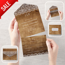 All Inclusive Rustic Wood Lace Wedding mit UAWG