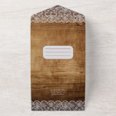 All Inclusive Rustic Wood Lace Wedding mit UAWG All In One Einladung (Außenbereich)