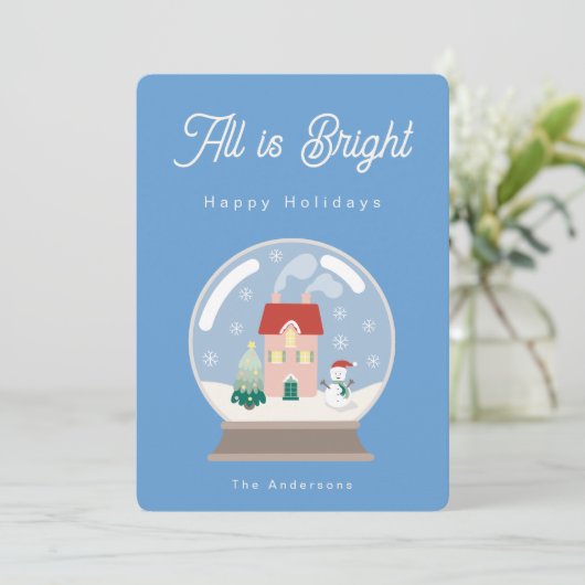 All is bright dankeskarte (Stehend Vorderseite)