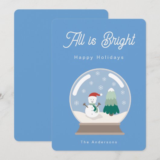 All is bright feiertagskarte (Vorne/Hinten)