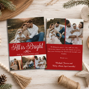 All Is Bright Festives Rot Multi Foto Weihnachten
