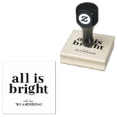 All Is Bright Personalized Christmas Gummistempel (Stempel)