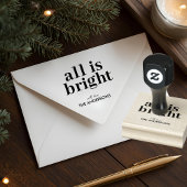 All Is Bright Personalized Christmas Gummistempel
