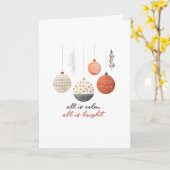 All is Calm All is Bright Christmas Karte (Gelbe Blume)