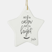 All Is Calm All is Bright Modern Keramik Ornament (Rechts)