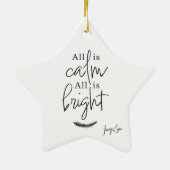 All Is Calm All is Bright Modern Keramik Ornament (Hinten)