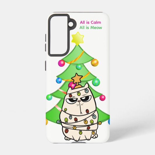 All Is Calm All Is Meow Cat Samsung Galaxy Case Hülle (Rückseite)