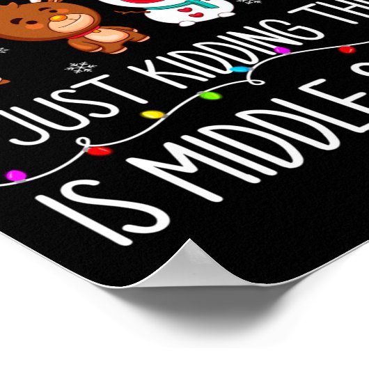 All Is Calm Fun Xmas Middle School Christmas Seaso Poster (Ecke)