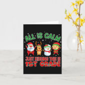 All Is Calm Funny Xmas First Grade Christmas Seaso Karte (Gelbe Blume)