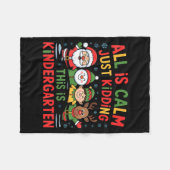 All Is Calm Funny Xmas Kindergarten Christmas Seas Fleecedecke (Vorderseite (Horizontal))