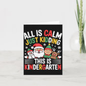 All Is Calm Funny Xmas Kindergarten Christmas Seas Karte (Vorderseite)