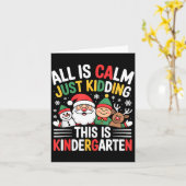 All Is Calm Funny Xmas Kindergarten Christmas Seas Karte (Gelbe Blume)
