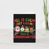 All Is Calm Funny Xmas Kindergarten Christmas Seas Karte (Vorderseite)