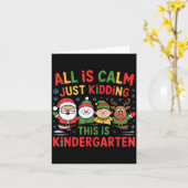 All Is Calm Funny Xmas Kindergarten Christmas Seas Karte (Gelbe Blume)