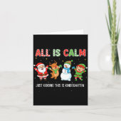 All Is Calm Funny Xmas Kindergarten Christmas Seas Karte (Vorderseite)