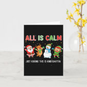 All Is Calm Funny Xmas Kindergarten Christmas Seas Karte (Gelbe Blume)