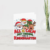 All Is Calm Funny Xmas Kindergarten Christmas Seas Karte (Vorderseite)