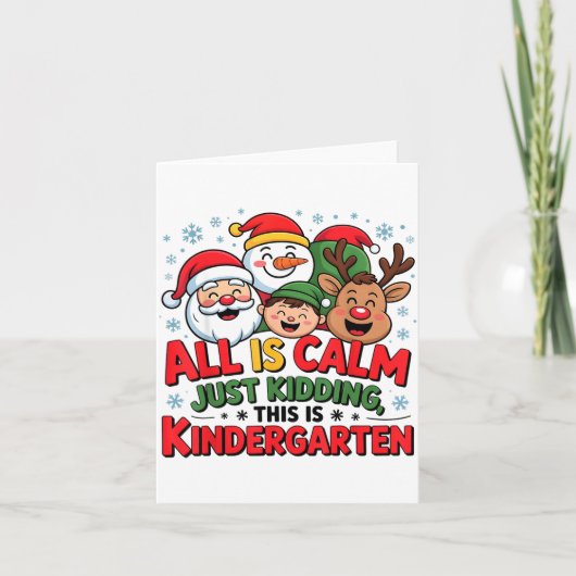 All Is Calm Funny Xmas Kindergarten Christmas Seas Karte (Vorderseite)