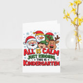All Is Calm Funny Xmas Kindergarten Christmas Seas Karte (Gelbe Blume)
