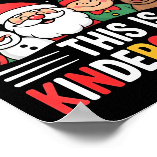 All Is Calm Funny Xmas Kindergarten Christmas Seas Poster (Ecke)