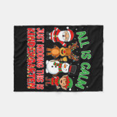 All Is Calm Just Kidding Kindergarten Teacher Xmas Fleecedecke (Vorderseite (Horizontal))