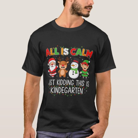 All Is Calm Just Kidding This Is Kindergarten Funn T-Shirt (Vorderseite)