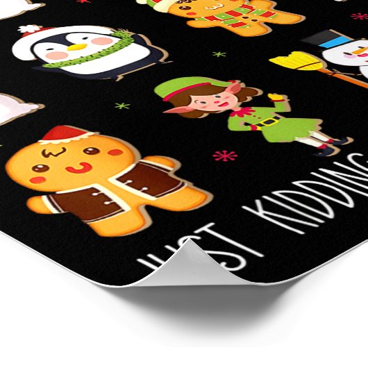 All Is Calm Kindergarten Teacher Christmas Teach M Poster (Ecke)