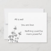 "All is Well"-Karte (Vorderseite)