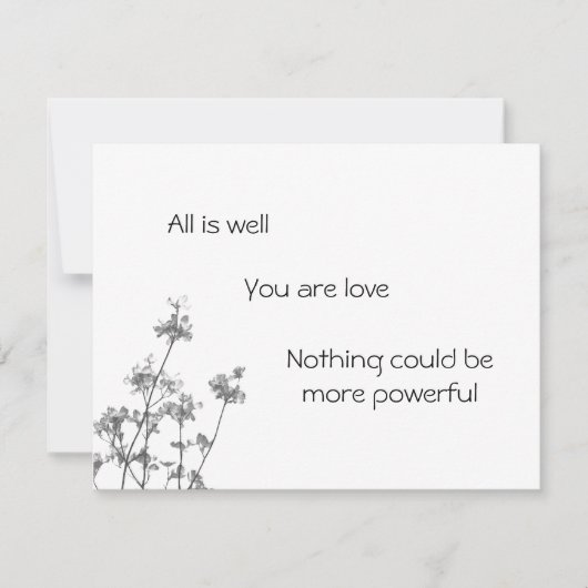 "All is Well"-Karte (Vorderseite)