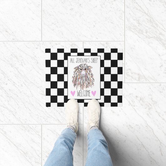 "All Jehovah's Sheep Welcome" Doormat Fußmatte (Indoor)