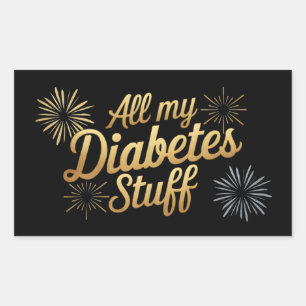 All meine Diabetes-Sachen Rechteckiger Aufkleber