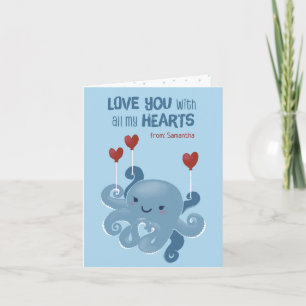 All meine Herzen - Oktopus - Valentinstag Feiertagskarte