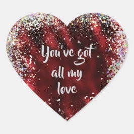 All meine Liebe Affirmation Erinnerung Herz-Aufkleber