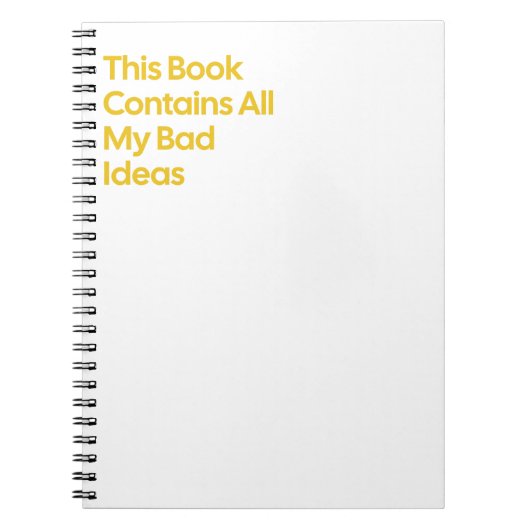 All meine schlechte Idee Notizblock (Vorderseite)