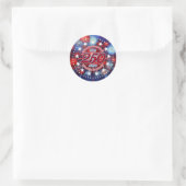  All Men Are Created Graphic Fireworks Burst Runder Aufkleber (Tasche)