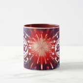 All Men Are Created Graphic Fireworks Burst White Tasse (Zentrum)