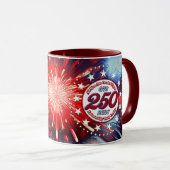 All Men Are Created Graphic Fireworks Burst White Tasse (VorderseiteRechts)
