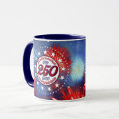  All Men Are Created Graphic Fireworks Burst White Tasse (Vorderseite Links)