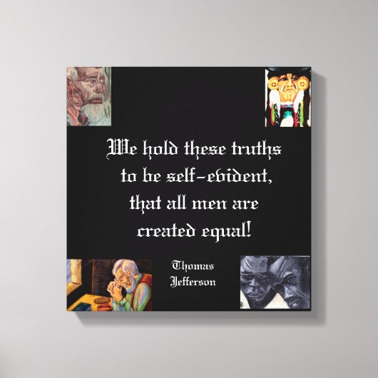 ALL MEN ARE EQUAL  LEINWANDDRUCK (Vorderseite)