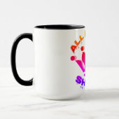 All Mighty She Fly Coffee Cup mehrfarbiges Design Tasse (Links)