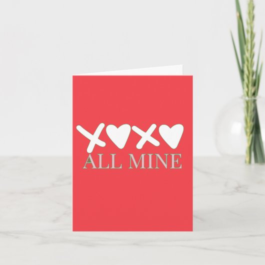 ALL MINE XOXO Valentine Shirt - Minimal Love Desig (Vorderseite)