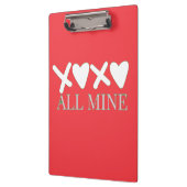 ALL MINE XOXO Valentine Shirt - Minimal Love Desig Klemmbrett (Links)