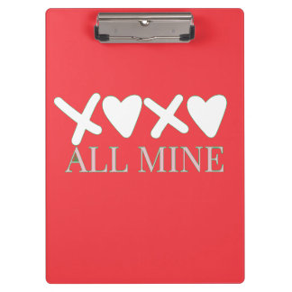 ALL MINE XOXO Valentine Shirt - Minimal Love Desig Klemmbrett